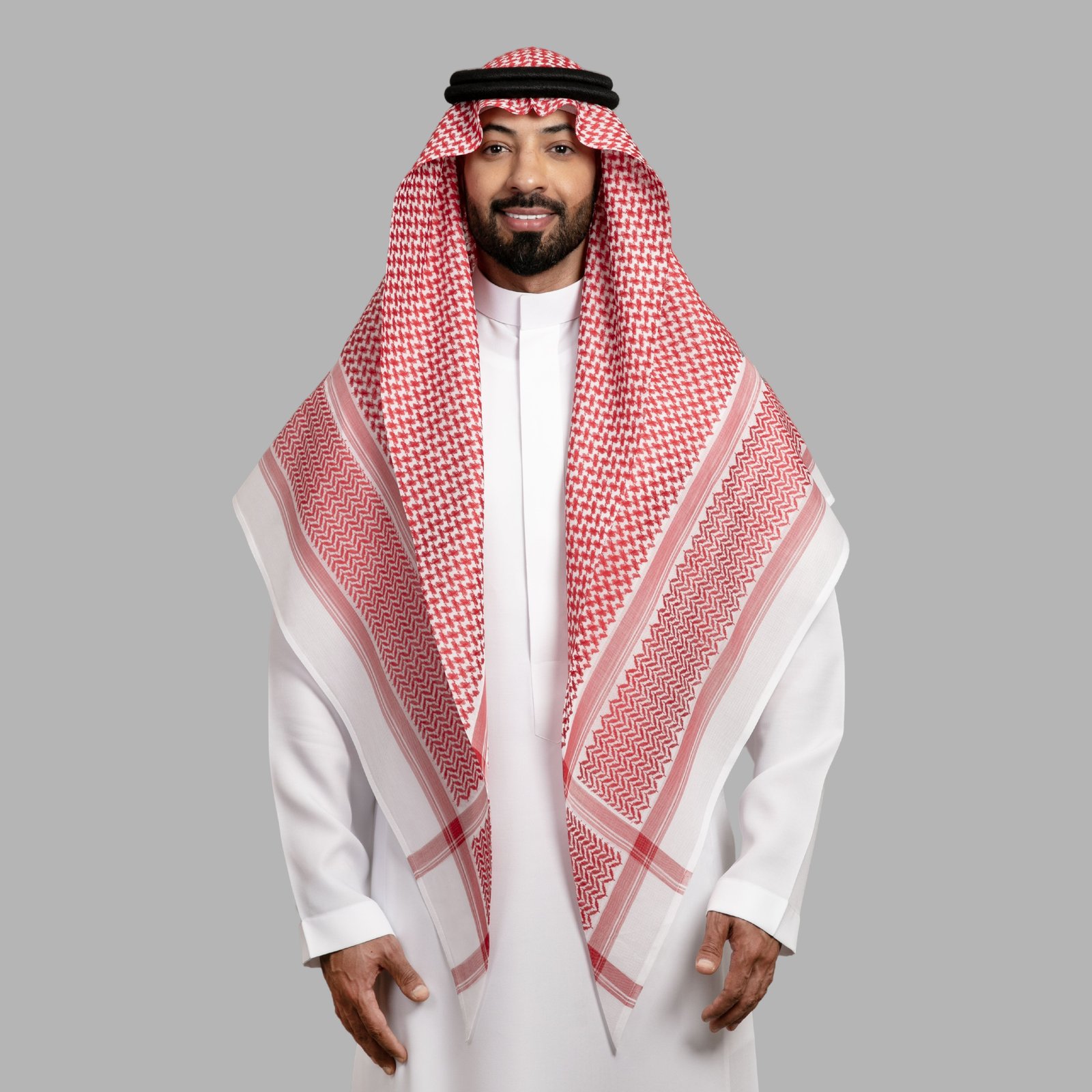 شماغ البسام البصمة 4 لون غامق - صورة 1