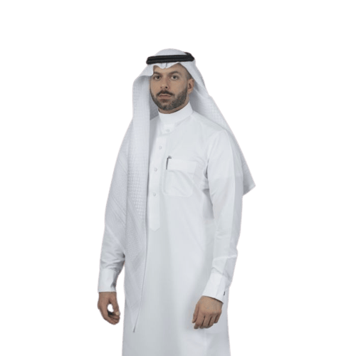 شماغ البسام ماي فير ابيض - صورة 2
