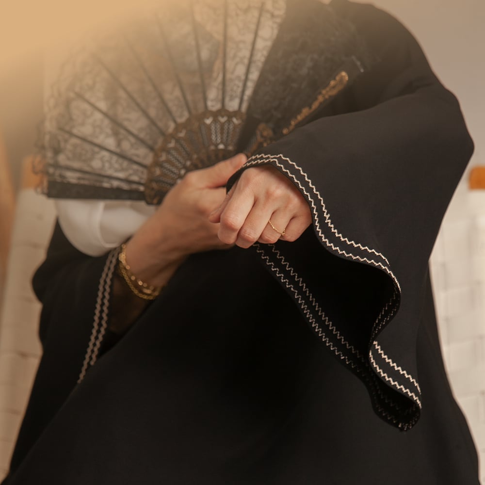 عباية كتان وجاكار هندي - صورة 2