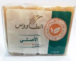 صابون الطاووس المغربي شفاف الاصلي  125x4 غرام - صورة 1