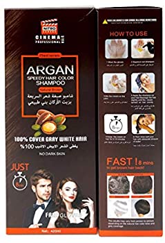 Nitro Canada Cinema Professional Argan Hair Color Shampoo 420ml Natural BROWN - Image 1