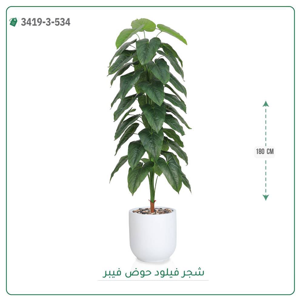 شجرة فيلود صناعية حوض فيبر { ارتفاع 180 سم } - Image 1