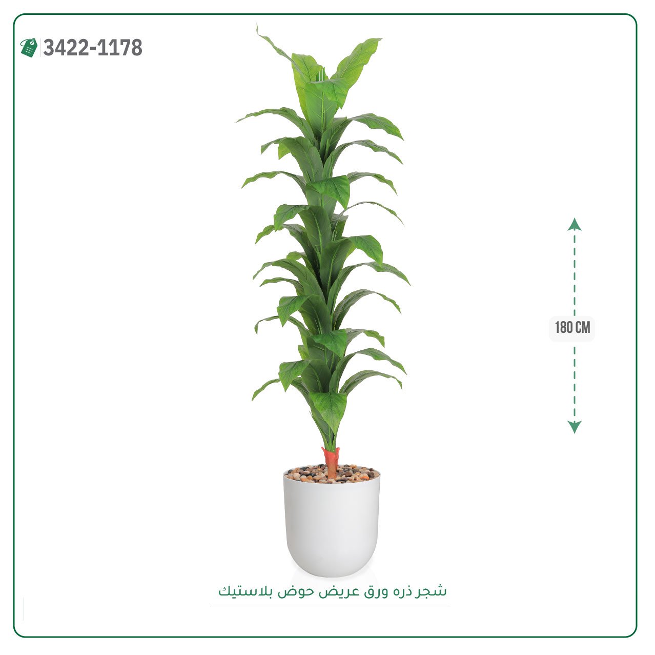 شجرة ذرة صناعية حوض بلاستيك { ارتفاع 180 سم } - صورة 3
