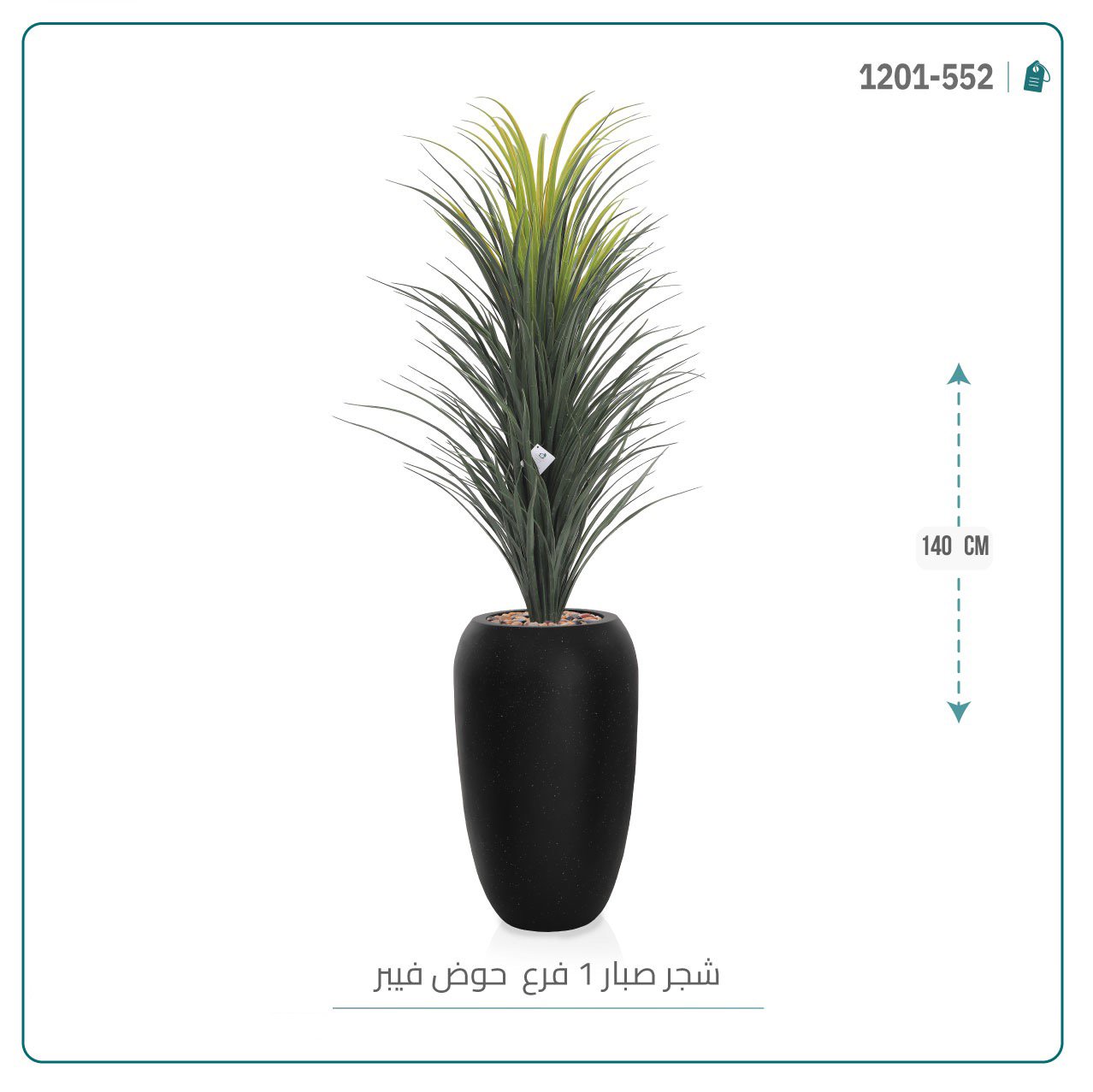 صبار اصطناعي كبير بحوض فيبر بيضاوى - صورة 3
