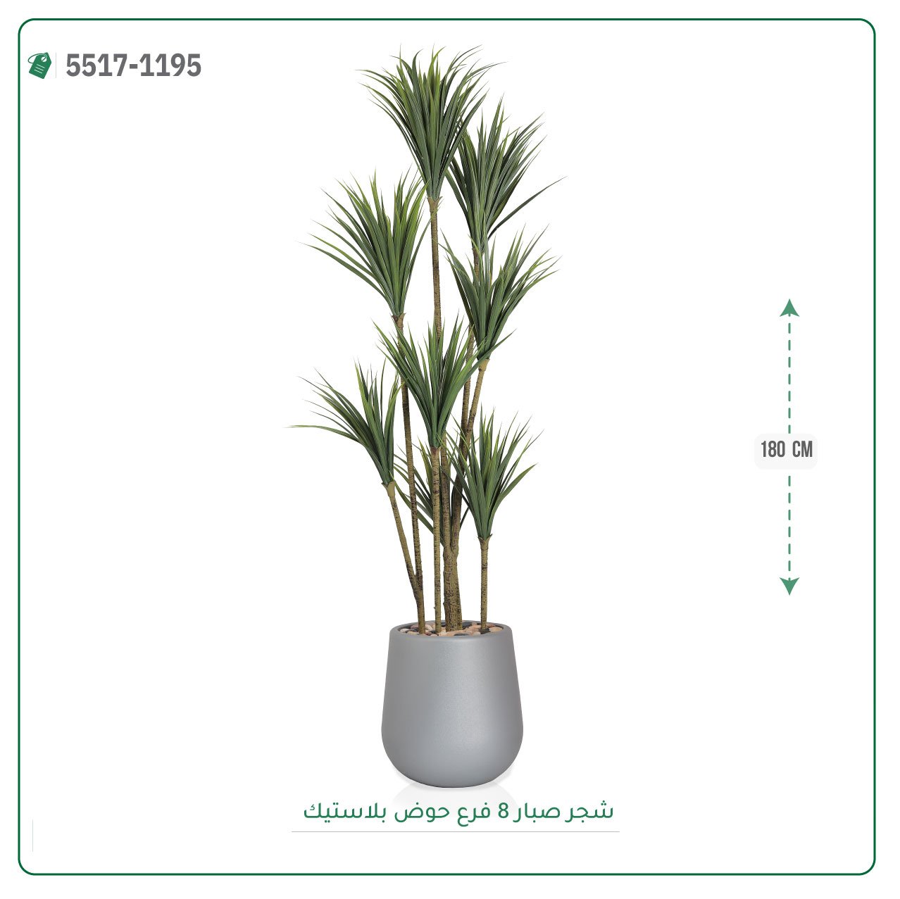 شجر صبار صناعية  حوض بلاستيك { ارتفاع 180 سم } - صورة 2