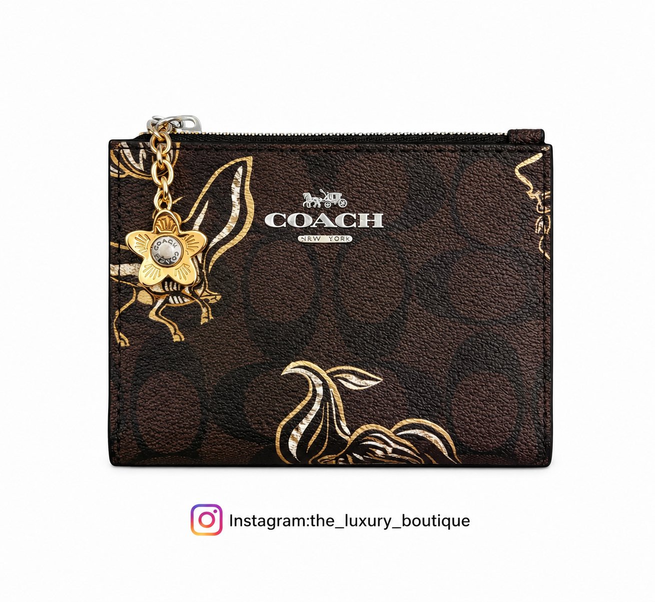 Coach bifold wallet yellow flower - Image 1