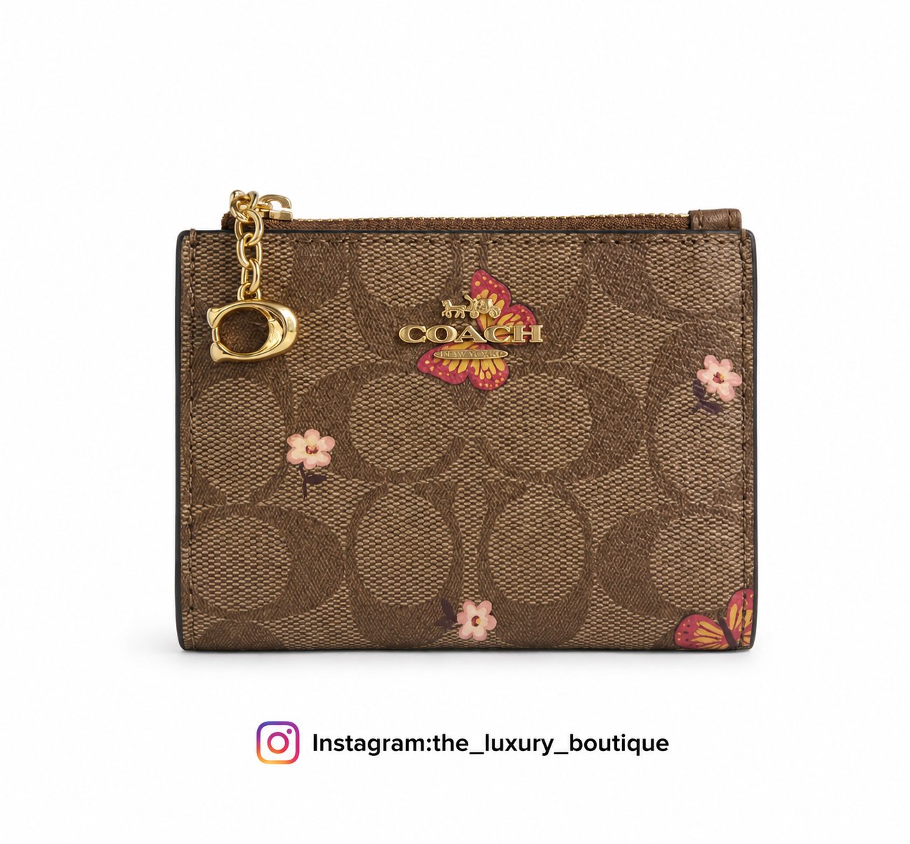 Coach bifold wallet with flowers - Image 1