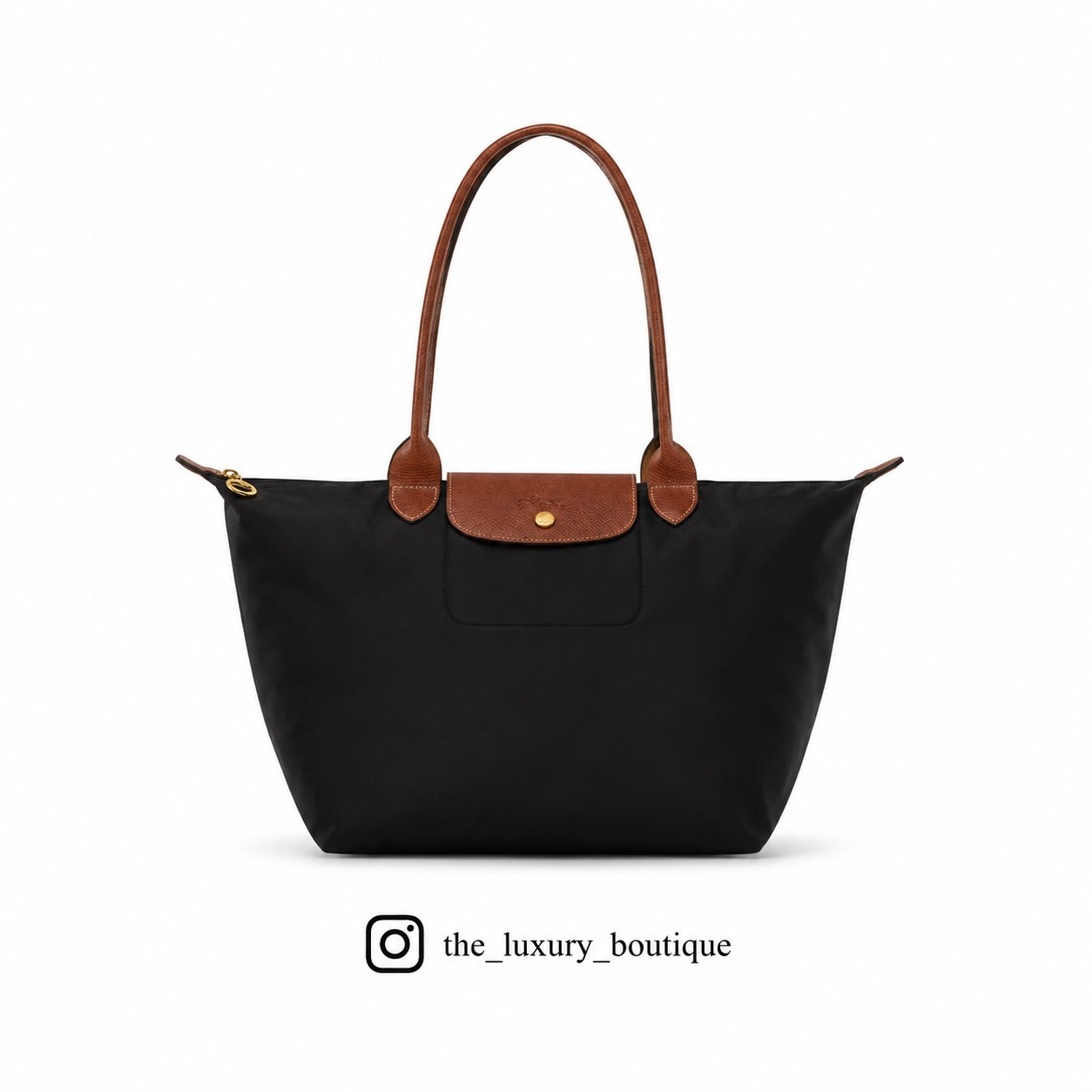 Longchamp original le pliage medium size in black - Image 1