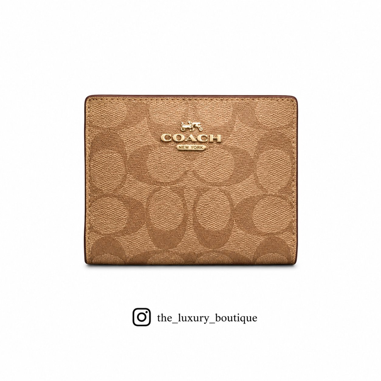 Snap Wallet In Signature Canvas tan brown - Image 1