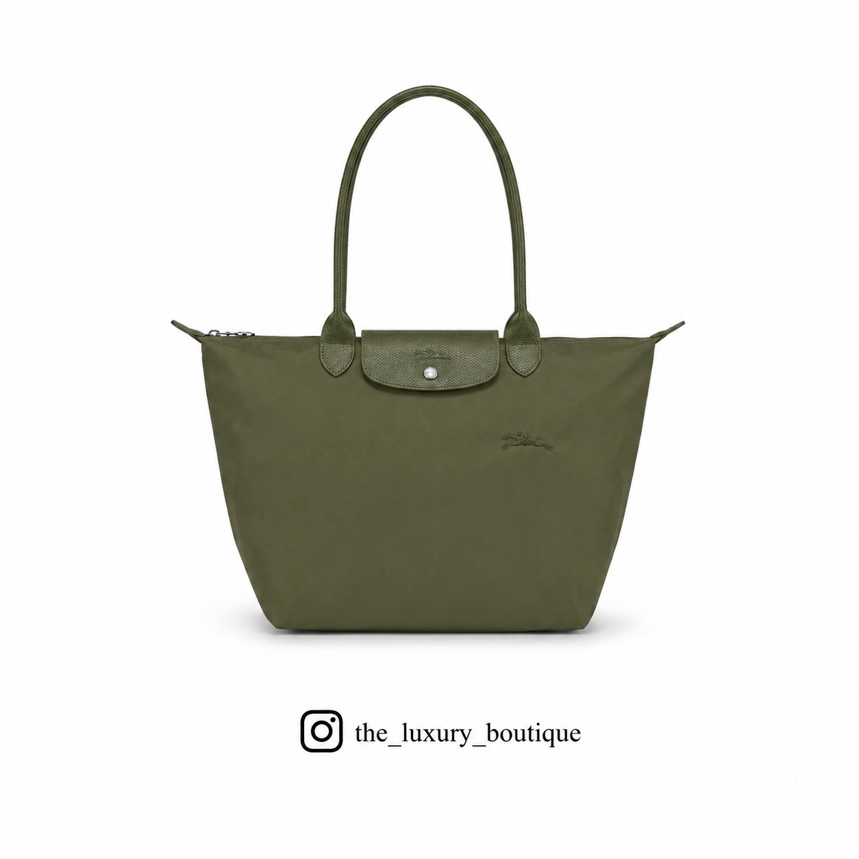 Longchamp green line large size in olive - Image 1