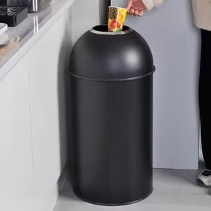 90 liter black cone-shaped waste barrel - Image 1