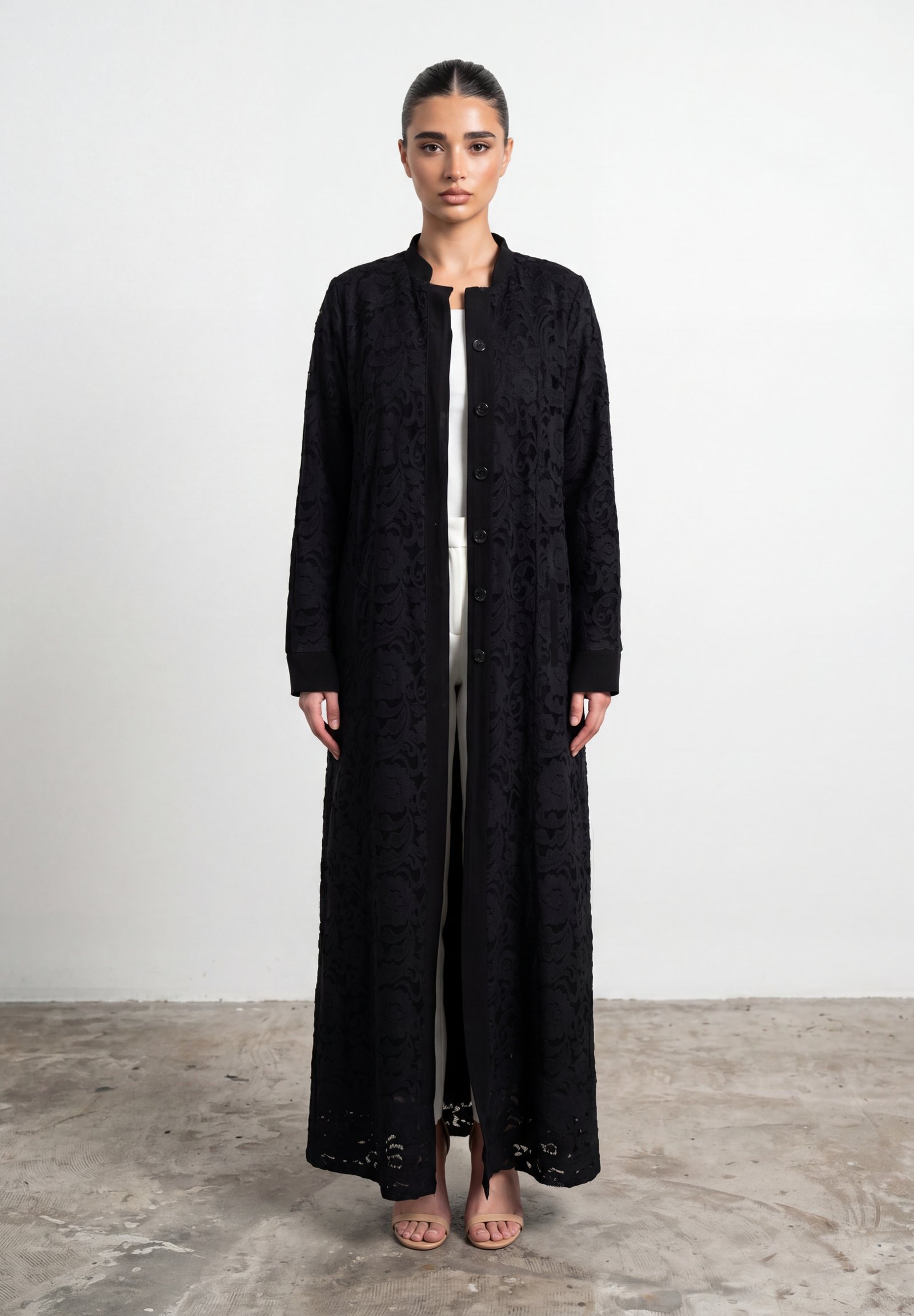 Lace Suit Abaya - Image 1