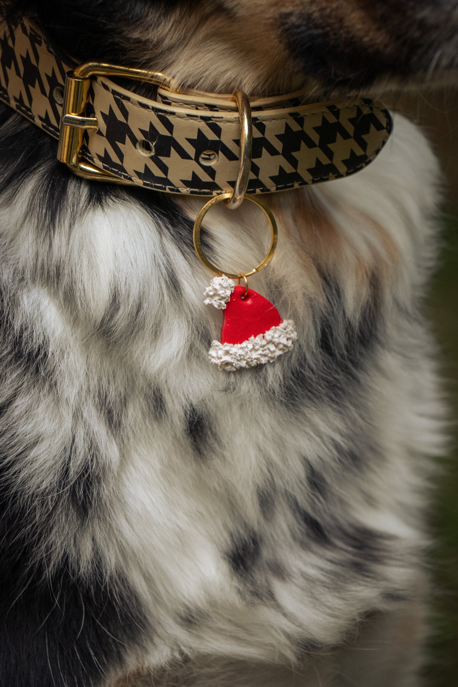 Santa's Hat Collar Tag - Image 1