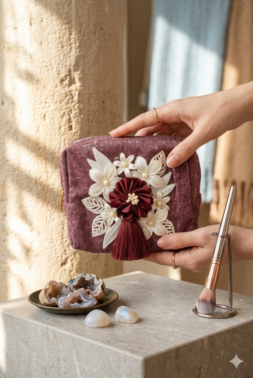 Maron Bouquet Pouch - Image 3