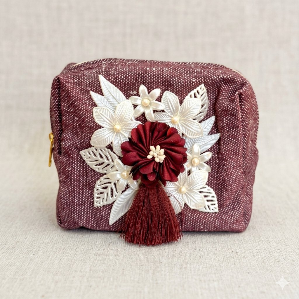 Maron Bouquet Pouch - Image 1