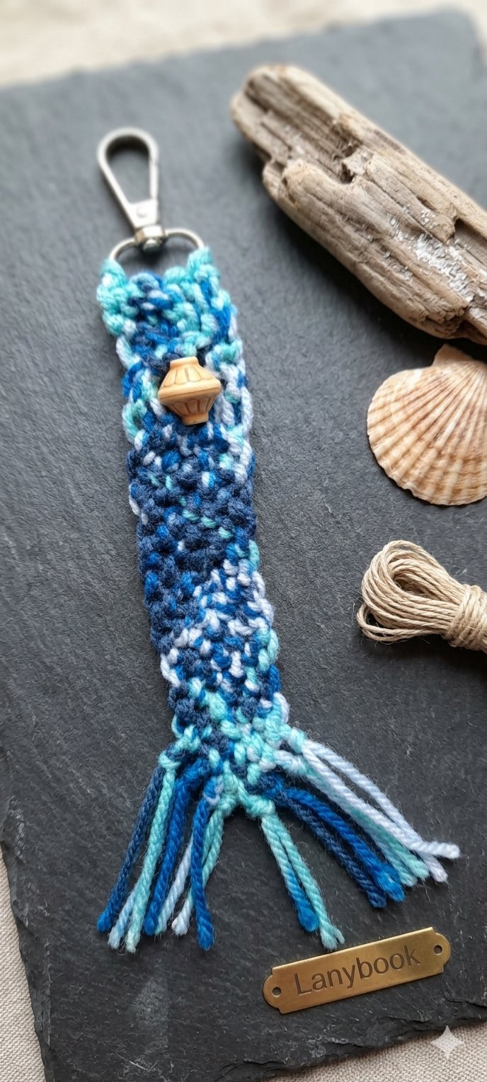 Woven Blue Keychain - Image 1