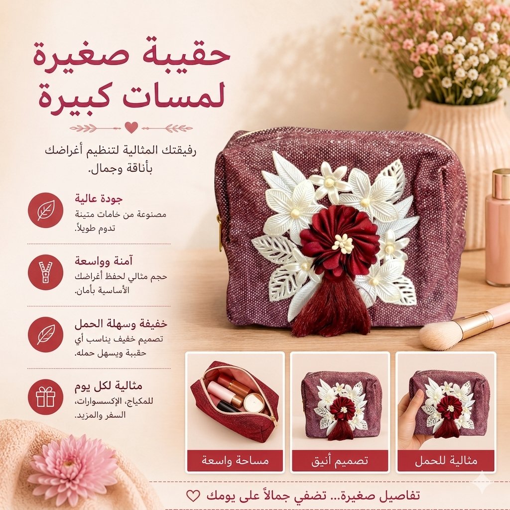 Maron Bouquet Pouch - Image 4
