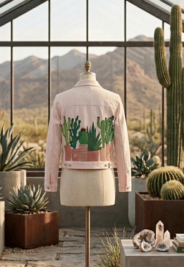 Cactus Denim jacket (with embroidery) - Image 2
