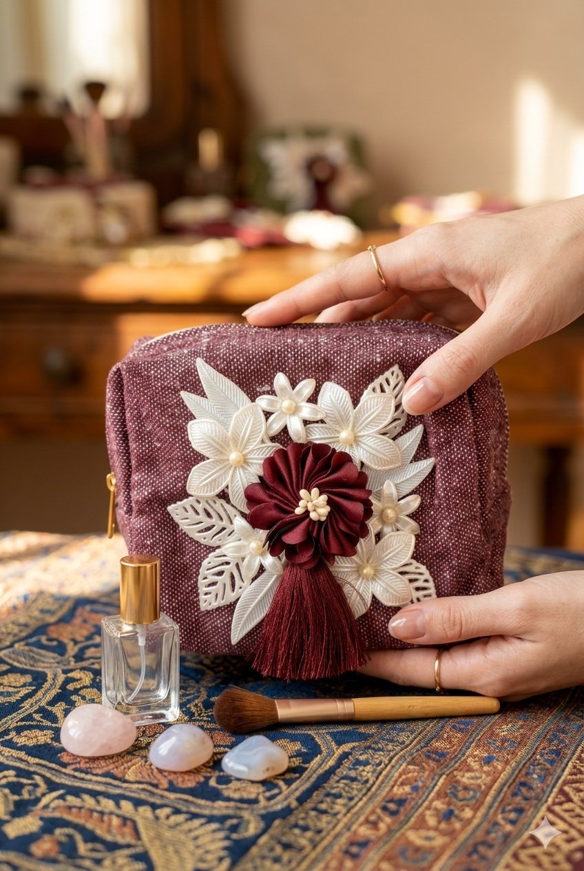 Maron Bouquet Pouch - Image 2