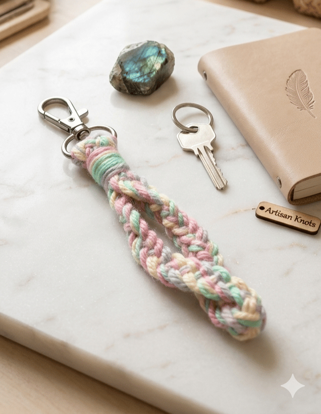 Multicolour Wrist Bracelet Keychain - Image 1