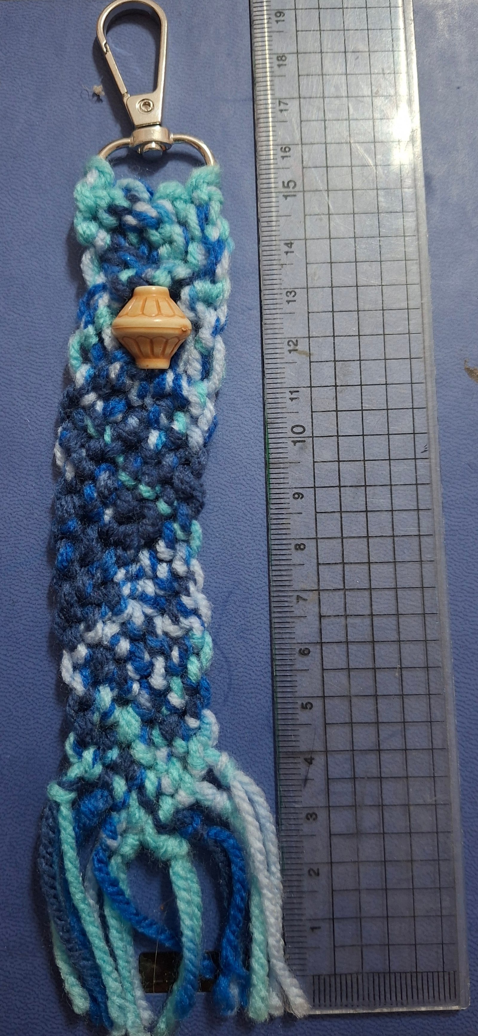 Woven Blue Keychain - Image 3