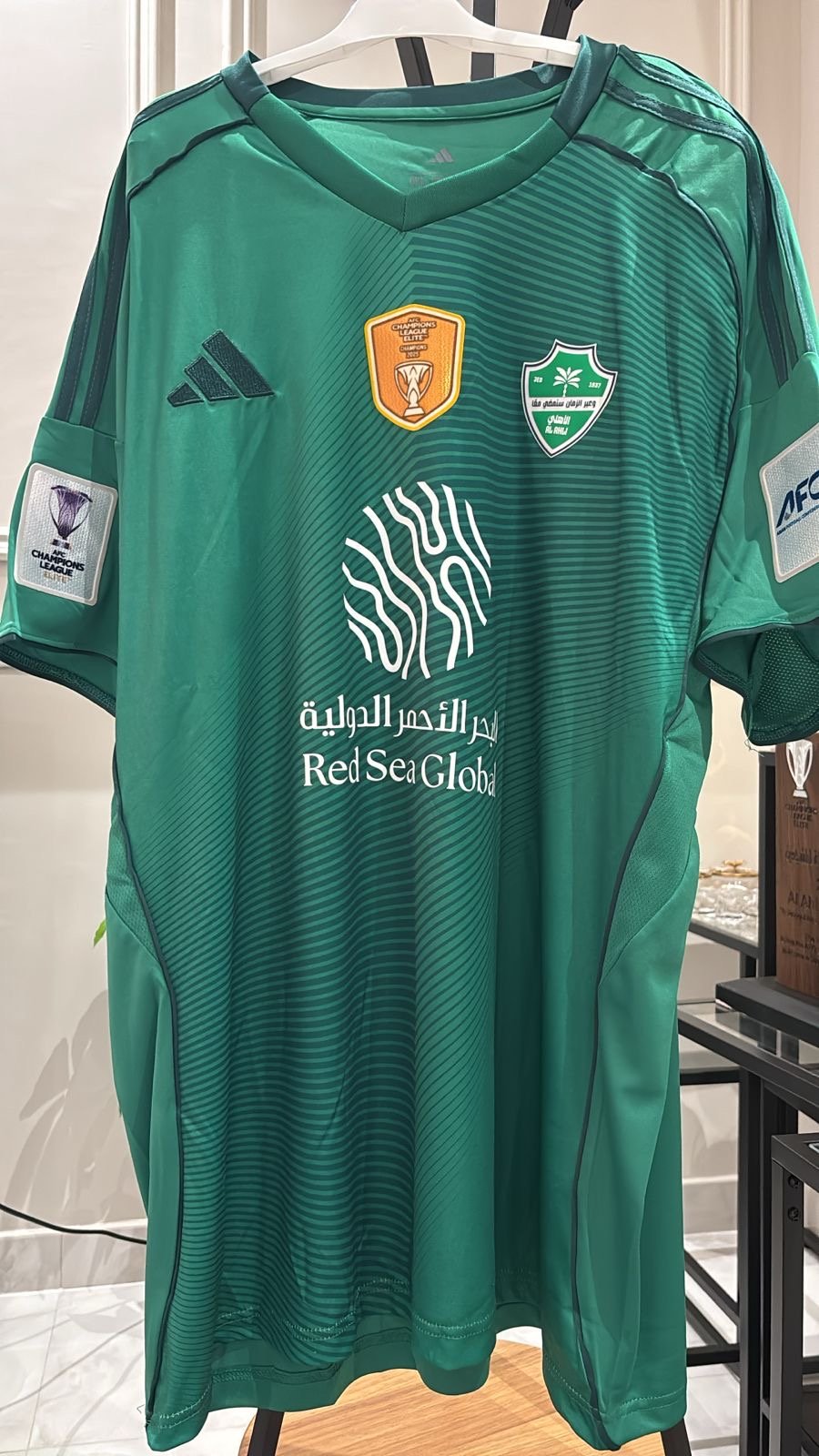 مقاسات الجمبو الكبيره تيشرت الاهلي الاخضر بشعار النخبة  - صورة 1