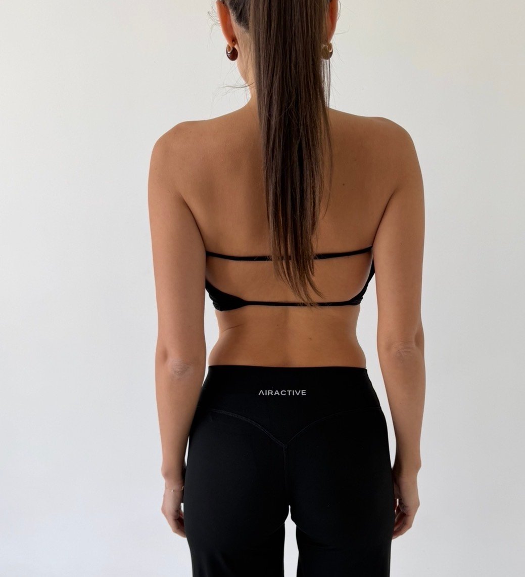 Bandeau Sports Bra - Black - Image 2