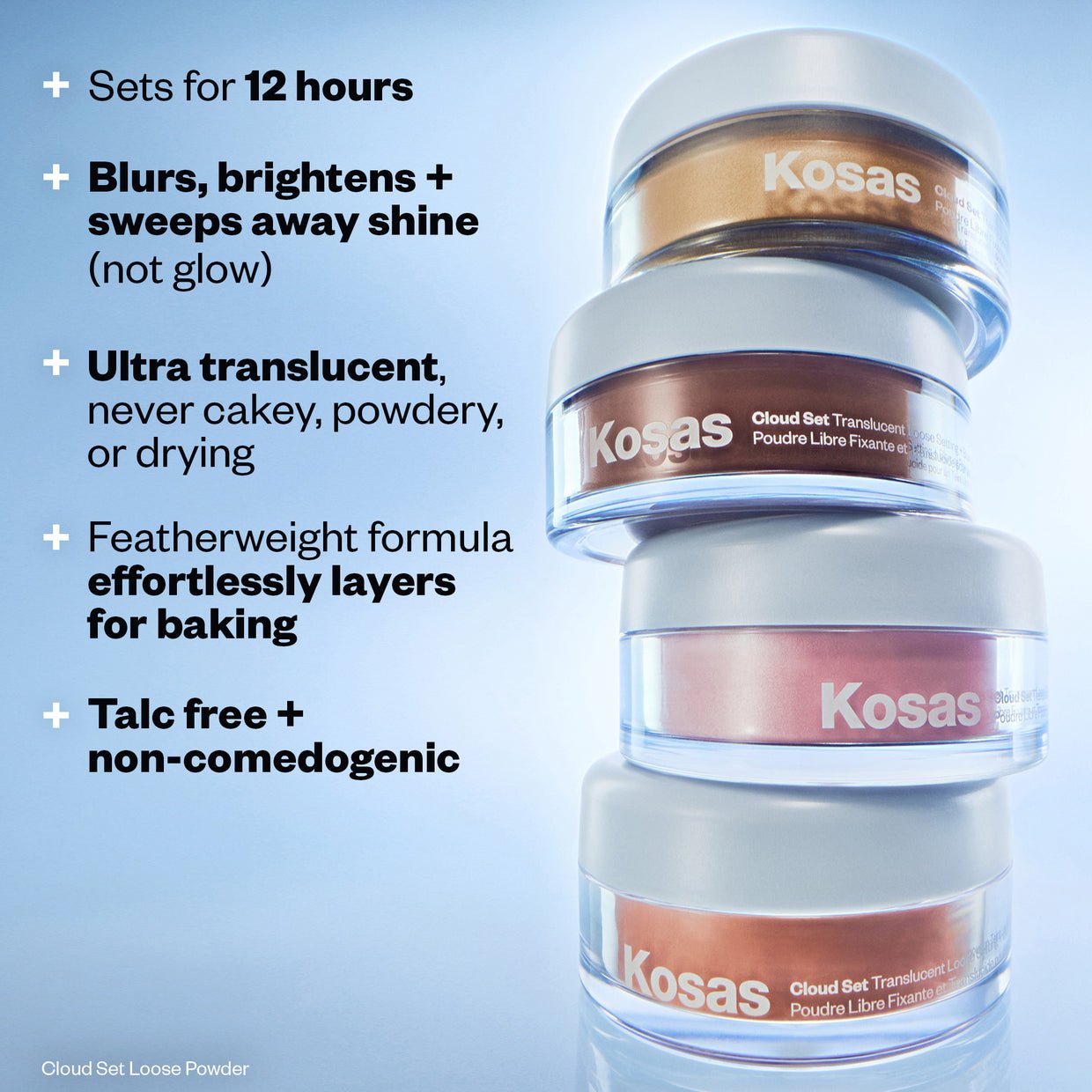 kosas Cloud Set Loose Powder Translucent Setting + Blurring Powder - Image 4