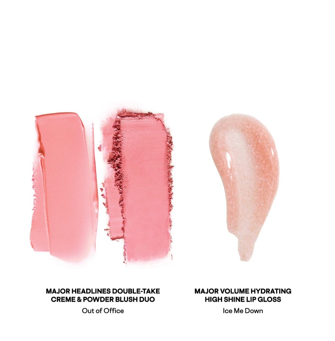 PATRICK TA  Patrick's Glow and Gloss Set: Major Headlines Blush Duo and Lip Gloss Makeup Gift Set - Image 14