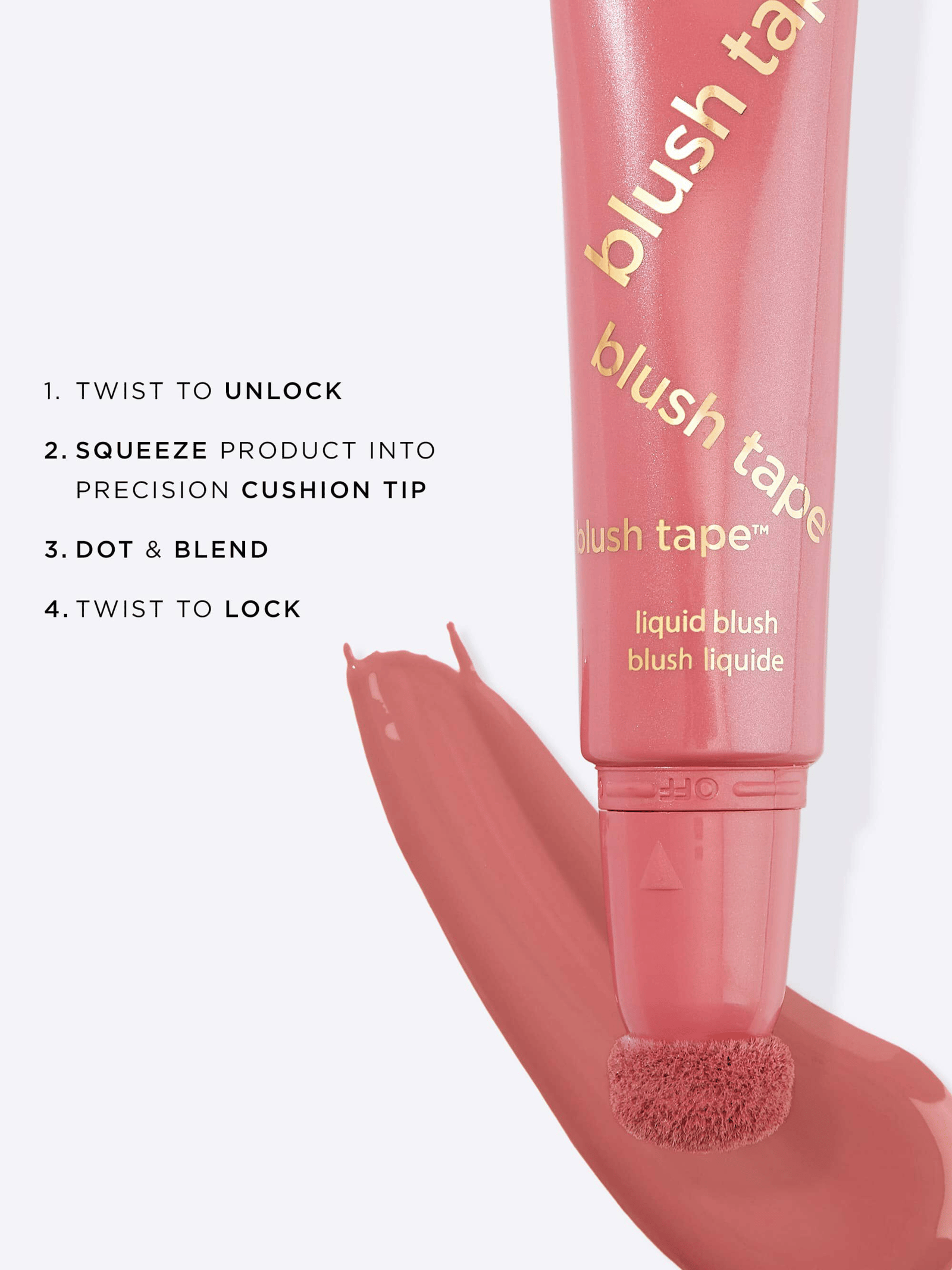 tarte travel-size blush tape™ satin liquid blush shade. Buffed Rose - صورة 3