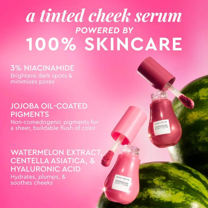 Glow Recipe  Watermelon Glow Niacinamide Dewy Flush - Brightening Serum Blush Berry Flush - Natural Berry Mauve - Image 5