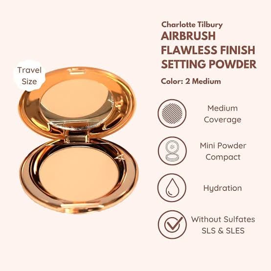 Charlotte Tilbury Mini Airbrush Flawless Finish Setting Powder - Image 3