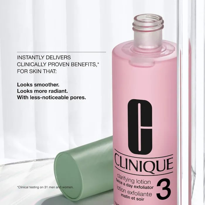 CLINIQUE  Clarifying Face Lotion 3 Liquid Exfoliator for Combination Oily Skin - Image 2