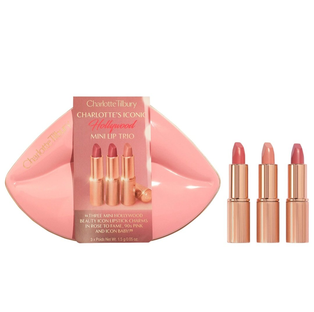 Charlotte Tilbury Mini Iconic Hollywood Lipstick Trio Gift Set - Image 1
