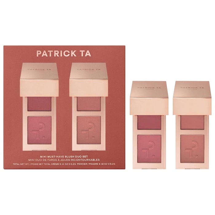 PATRICK TA  Mini Must-Have Major Headlines Double-Take Crème & Powder Blush Duo Set - Image 1