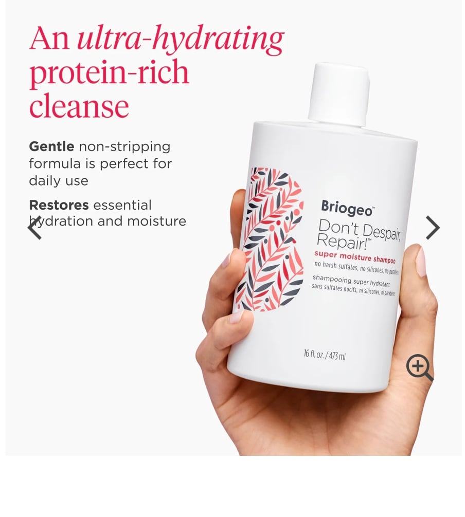 briogeo Don’t Despair, Repair!™ Rosehip + Algae Super Moisture Shampoo - صورة 8