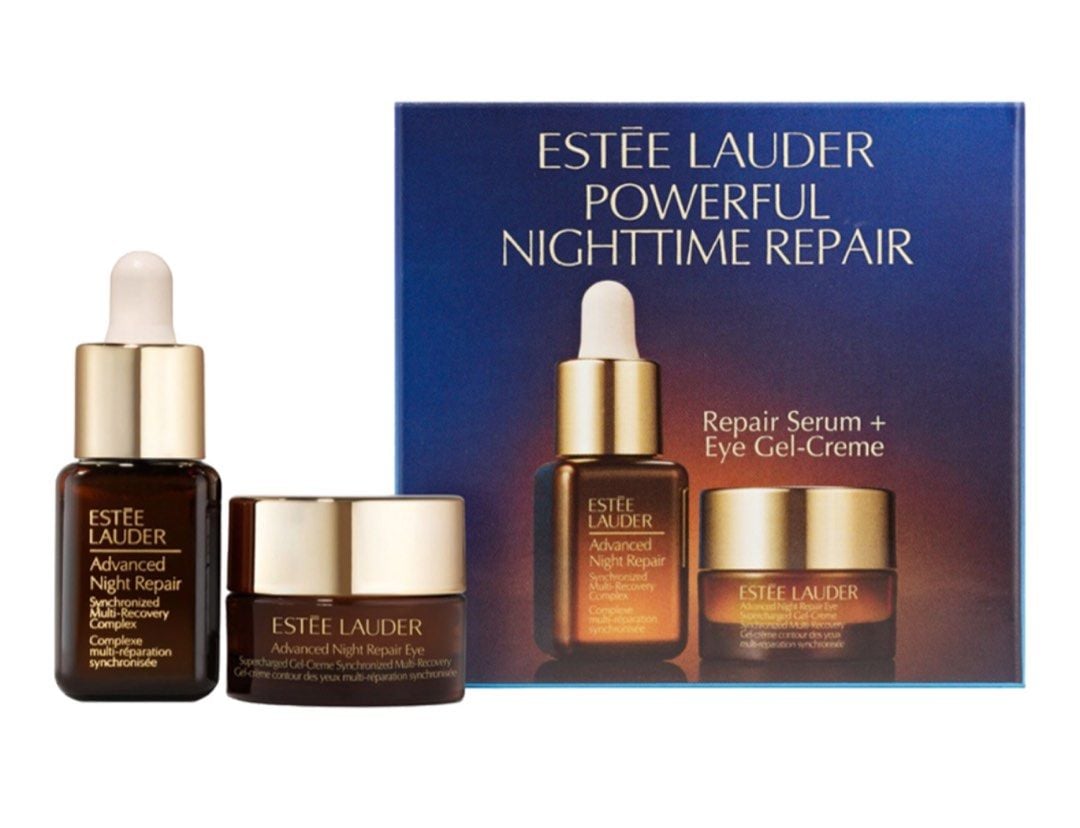 Powerful Nighttime Repair Repair Serum + Eye Gel-Creme Mini Skincare Set - Image 1