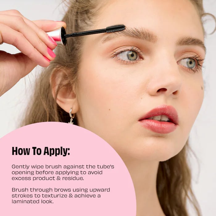Benefit Cosmetics Mini 24-HR Brow Setter Clear Brow Gel with Lamination Effect - Image 3