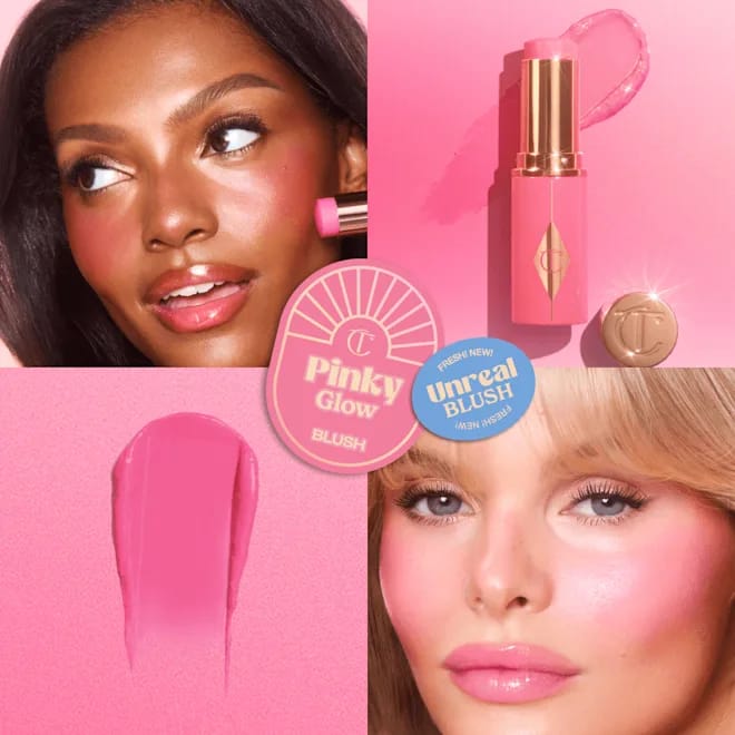 Charlotte Tilbury  Unreal Lip + Cheek Glow Blush Stick with Hyaluronic Acid - صورة 9