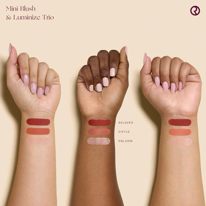 Rare Beauty by Selena Gomez Mini Blush and Luminize Trio - صورة 2