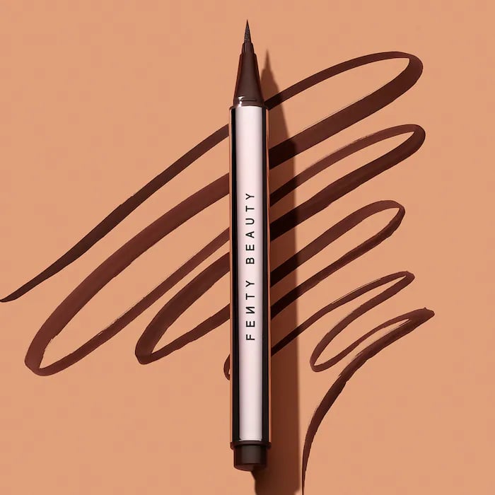 Fenty Beauty by Rihanna Flyliner Longwear Liquid Eyeliner  In Big Truffle - satin chocolate brown - صورة 5