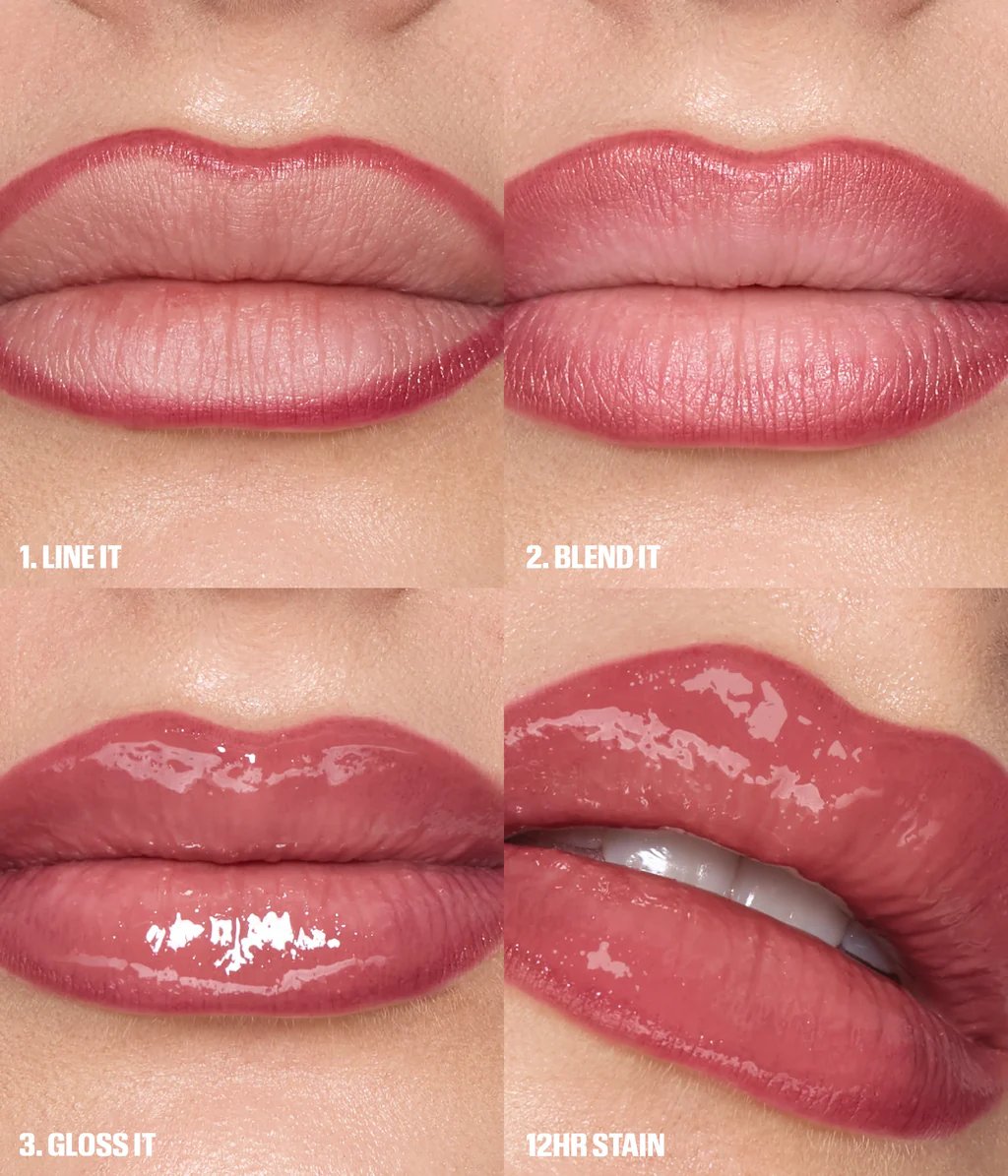 Huda beauty MAKEOUT SESH LIP DUO ROSY NUDES - Image 4