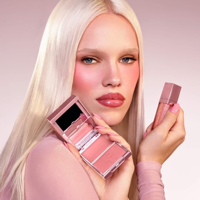 PATRICK TA  Patrick's Glow and Gloss Set: Major Headlines Blush Duo and Lip Gloss Makeup Gift Set - Image 18