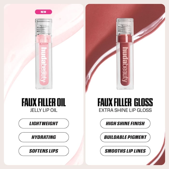 HUDA BEAUTY  Faux Filler Ultra-Hydrating Tinted Jelly Lip Oil - Image 3