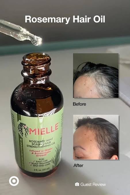 MIELLE ORGANICS Rosemary Mint Scalp And Hair Strengthening Oil 59ml - صورة 6