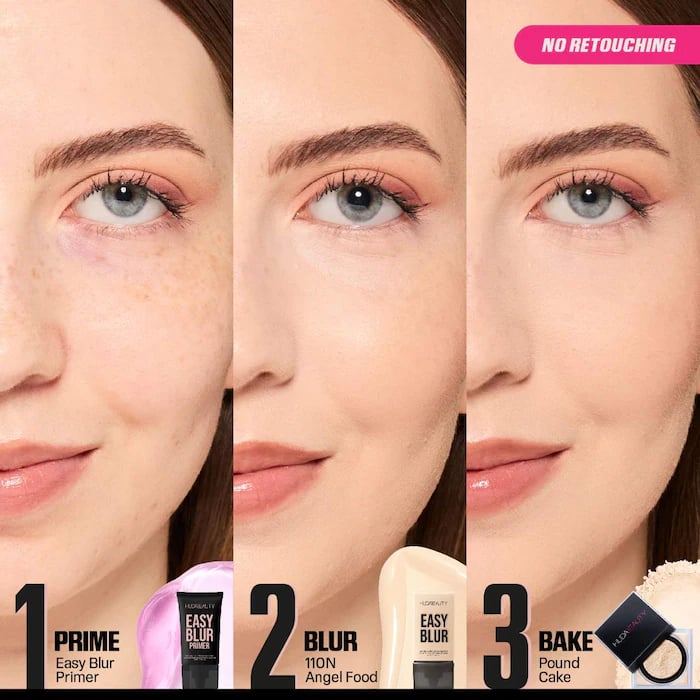 HUDA BEAUTY Easy Blur Natural Airbrush Foundation with Niacinamide - Image 5