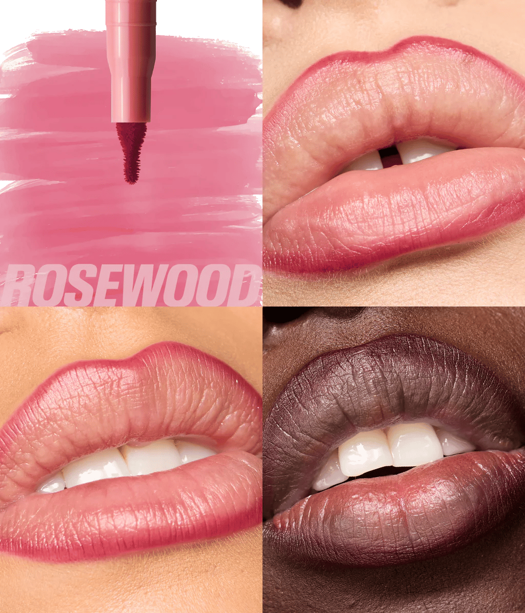 Huda beauty MAKEOUT SESH LIP DUO ROSY NUDES - Image 5