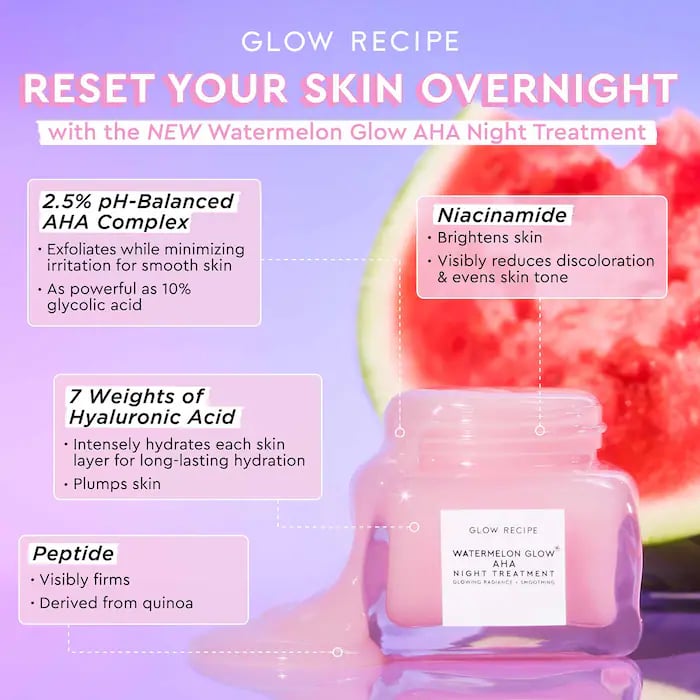 Glow Recipe Watermelon Glow AHA Night Treatment - صورة 8