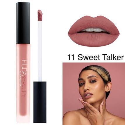 HUDA BEAUTY Liquid Matte Lipstick  in shade Sweet Talker - Image 3