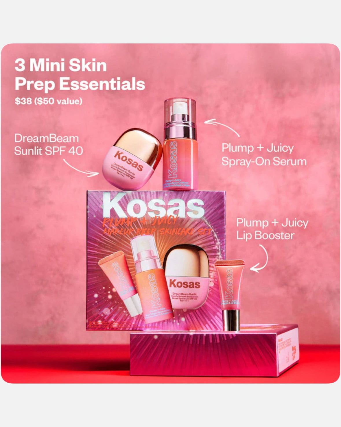 Kosas Plump + Juicy Makeup Prep Skincare Set - Image 2